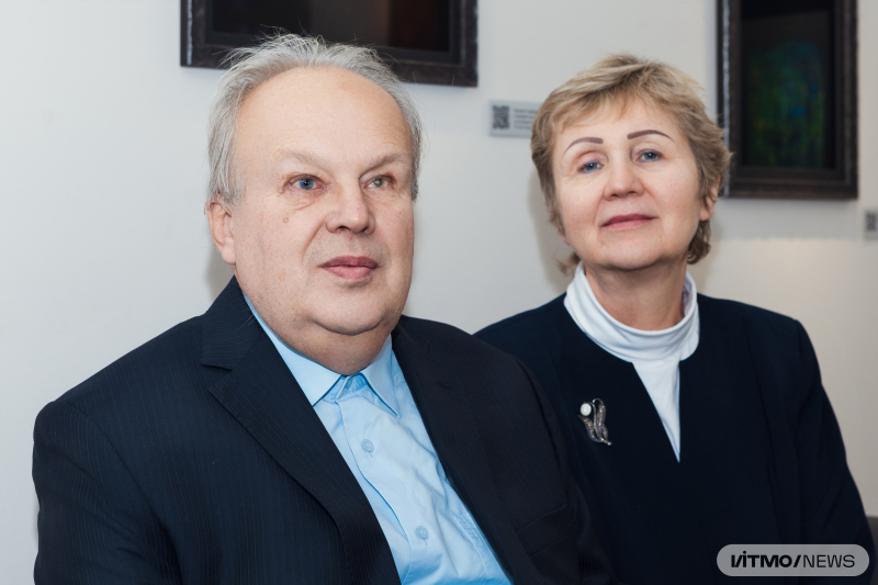 Igor Denisyuk with his wife Tatyana. Photo by Dmitry Grigoryev / ITMO.NEWS
