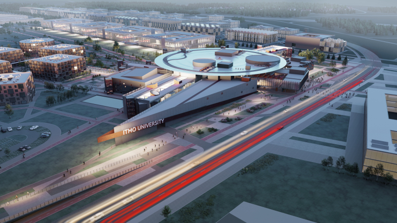 The concept design of ITMO University's new campus in the Yuzhny satellite city. Credit: Studio 44
