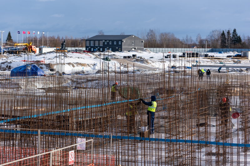 Rebar installation in section 8 of the main academic building. Credit: ITMO University
