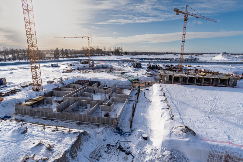 Foundations of the dormitory buildings. Credit: ITMO University
