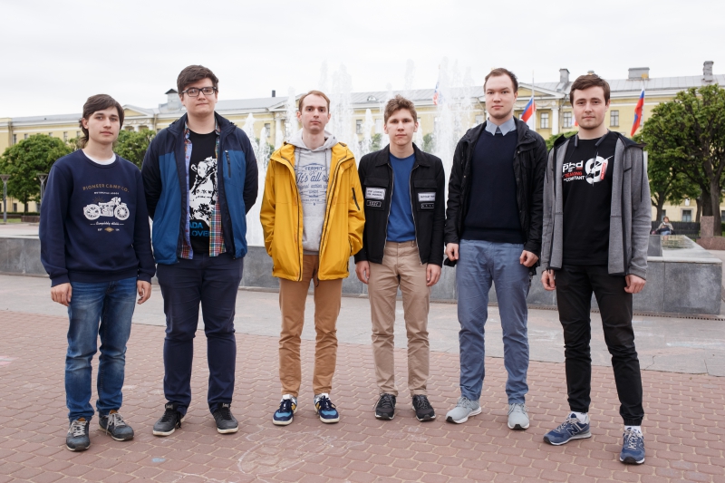 From left to right: Nikita Sychev, Maksim Prokopovich, Sergey Kiyashko, Daniil Beltyukov, Artem Pavlov, Ilya Shilov