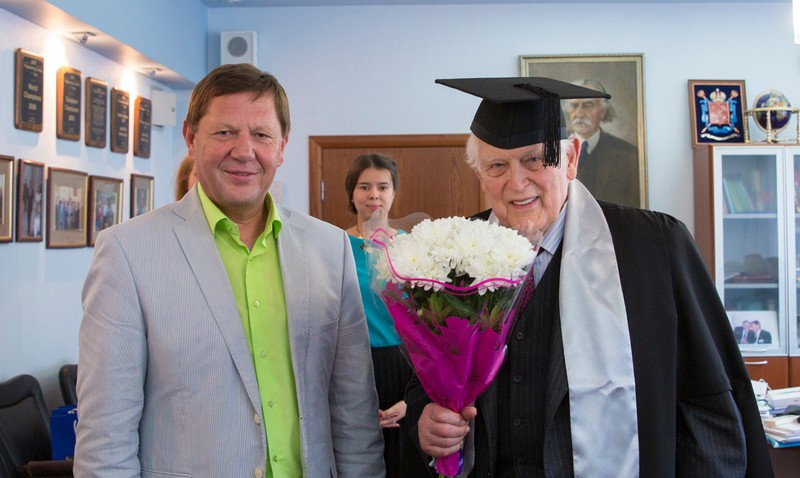 Rudolf Kalman and ITMO's Rector Vladimir Vasilyev 