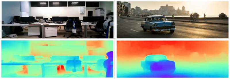 The use of neural networks for software recovery of depth maps using monocular images